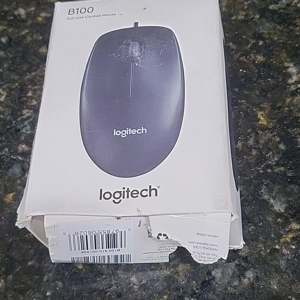 Logitech B100 Black Wired Mouse